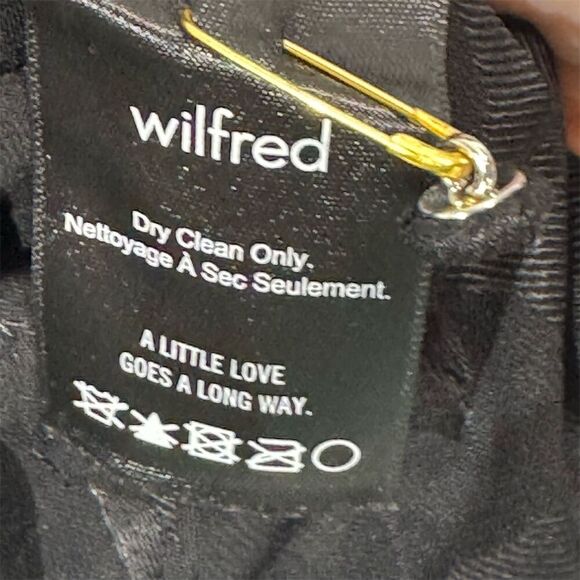 Wilfred by Aritzia Black Textured Floral Blouse S Romantic Goth Cottagecore Top - Picture 9 of 10